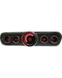 1965-1966 Mustang Direct-Fit Digital Gauge Kit with Torch Red Display