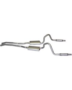 1965-1966 Mustang GT Concours Correct 2" Dual Exhaust System with Resonators and without H-pipe