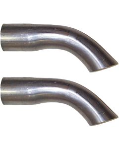 1967-1973 Mustang Concours Correct 2.25" Turned Down Exhaust Tips, Pair