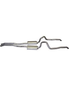 1971-1973 Mustang 2" Dual Exhaust System, Non-Mach 1 Cars with 302 V8