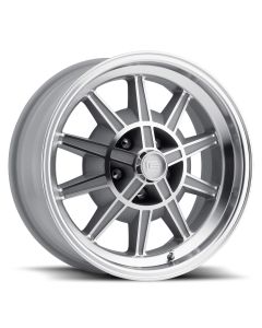 1967-1968 Mustang 17" x 8" Legendary GT7 Aluminum Alloy Wheel with Machined Finish