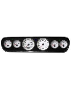 1964-1966 Mustang New Vintage USA Performance Series Gauge Panel Kit, White Faces with Programmable MPH Speedometer

