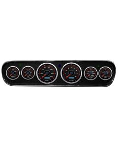 1964-1966 Mustang New Vintage USA CFR Redline Series Gauge Panel Kit, Black Faces with Programmable MPH Speedometer

