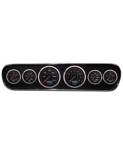 1964-1966 Mustang New Vintage USA CFR Redline Series Gauge Panel Kit, Black Faces with Programmable KPH Speedometer

