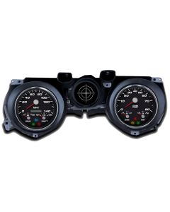 1971-1973 Mustang New Vintage USA Performance Series Gauge Kit, 3-in-1 Style Gauges with Black Faces

