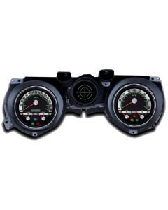 1971-1973 Mustang New Vintage USA 68 Series Gauge Kit, 3-in-1 Style Gauges with Black Faces
