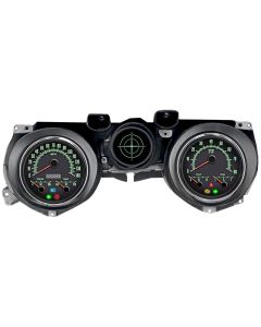 1971-1973 Mustang New Vintage USA 69 Series Gauge Kit, 3-in-1 Style Gauges with Black Faces

