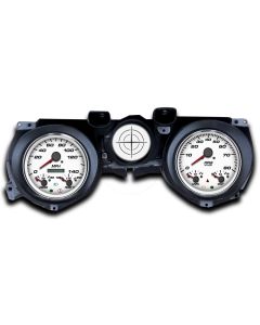 1971-1973 Mustang New Vintage USA Performance Series Gauge Kit, 3-in-1 Style with White Faces
