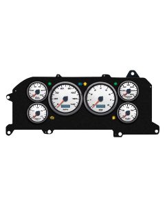 1987-1993 Mustang New Vintage USA Performance ll Series Gauge Kit, White Faces with Programmmable MPH Speedometer
