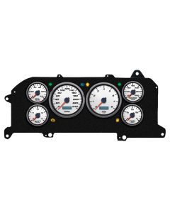 1987-1993 Mustang New Vintage USA Performance ll Series Gauge Kit, White Faces with Programmmable KPH Speedometer
