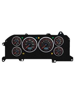 1987-1993 Mustang New Vintage USA CFR Redline Series Gauge Kit, Black Faces with Programmmable KPH Speedometer

