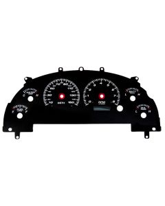 1999-2004 Mustang New Vintage USA Performance ll Series Gauge Cluster Overlay Kit with Black Faces