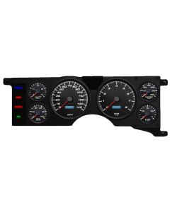 1979-1986 Mustang New Vintage USA Performance II Gauge Panel Kit, Black Faces with Programmable MPH Speedometer