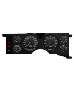 1979-1986 Mustang New Vintage USA Aviator Series Gauge Kit, Black Faces with Programmable KPH Speedometer