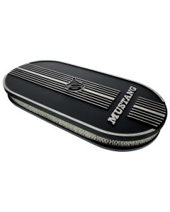 1964-1973 Mustang Oval Aluminum Air Cleaner with Script, Single 4-Barrel