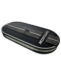 1964-1973 Mustang Oval Aluminum Air Cleaner with Script, Dual 4-Barrel