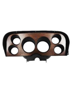 1969-1970 Mustang Custom 6-Gauge Instrument Bezel for Aftermarket Gauges, Woodgrain Finish