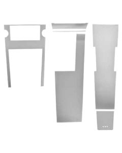 1967 Mustang Brushed Aluminum Center Console Overlay Set for Cars with Automatic Transmission