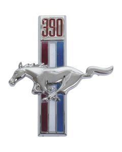 1967-1968 Mustang 390 Running Horse Fender Ornament, Left