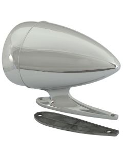 1965-1966 Mustang Bullet-Style Outside Rear View Mirror, 3-3/4" Long Base