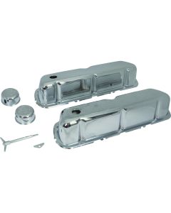 1964-1973 Mustang Chrome Engine Dress Up Kit with Flames, Small Block V8