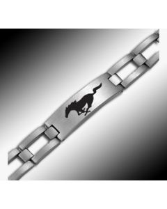 Mustang Pony Titanium Unisex Adjustable ID Bracelet