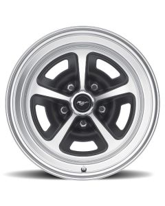 17" x 7" Legendary Magnum 500 Aluminum Alloy Wheel with Satin Black and Satin Finish, 5 x 4.5" Bolt Pattern