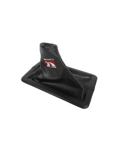 2005-2009 Mustang Carbon Fiber Style Shift Boot with Scott Drake Logo
