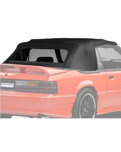 1991-1992 Ford Mustang Convertible Rear Plastic Window With Cloth And Coil Zipper