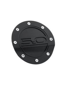 2015-2019 Mustang Fuel Door with 5.0 Logo and Matte Black Finish