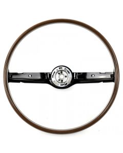 1968 Mustang Deluxe Interior 2-Spoke Woodgrain Steering Wheel