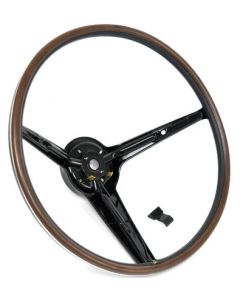1970-1973 Mustang Deluxe 3-Spoke Woodgrain Rim-Blow Steering Wheel
