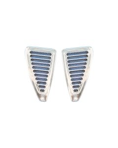 1970-1973 Mustang Billet Aluminum Door Jamb Louvers with Machined Finish