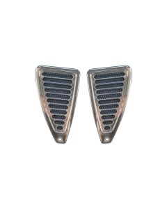 1970-1973 Mustang Billet Aluminum Door Jamb Louvers with Polished Finish