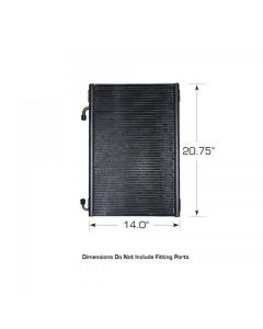 1932-1937 Ford Pickup Air Conditioning Condenser - SuperFlow - Veritical Mount