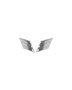 Ford Pickup Truck Grille Hash Marks - Includes Left & Right- Chrome - Originally On Deluxe Models