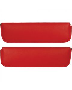 1956 Ford Pickup Sun Visors, New Style, Red Corinthian Grain Vinyl