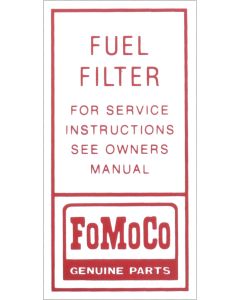 Ford Pickup Truck Fuel Filter Decal