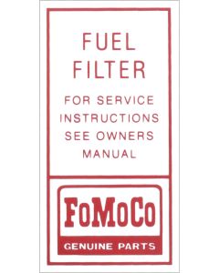 Ford Pickup Truck Fuel Filter Decal