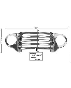 1948-1950 Ford Pickup Grille Panel w/ Park Lamp Bezel