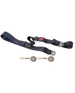 1948-1966 Ford Pickup Truck Seat Belt - Black - 74 Inches - Modern Push-button Style