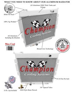 1983-94 Ford F-Series Pickup With 6.9 Or 7.3 Liter Engine Champion Aluminum Radiator
