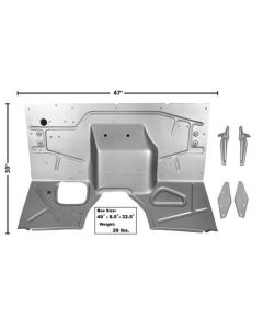1948-1952 Ford Pickup Truck Firewall - With Support Brackets
