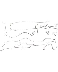1980-83 F-100, 1980-86 Ford F-150 4X4 Standard Cab Power Disc Brake Line Set, Original Or Stainless Steel