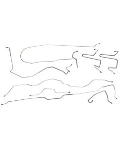 1980-83 F-100, 1980-86 Ford F-150 2 Wheel Drive Standard Cab Power Disc Brake Line Set, Original Or Stainless Steel