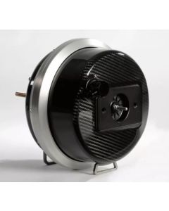 Ford Truck Carbon Fiber Brake Booster 9” With Natural Brushed Aluminum Outer Rings And Hidden Hardware
