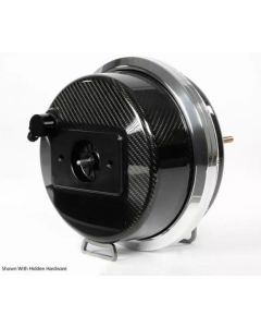Ford Truck Carbon Fiber Brake Booster 9” With Polished Aluminum Outer Rings And Exposed Hardware