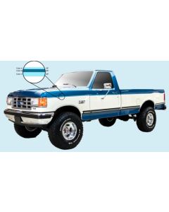 1980 Ford F150/250/350 Tu-Tone Stripe Kit, 3-Band, Dark Blue/Light Blue