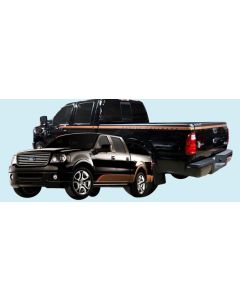 2008 Ford F-150 Short Bed  Harley Davision Edition Stripe Kit, Orange 1-Tone
