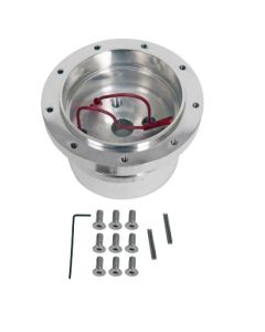 1978-1991 Ford F-Series With Non Locking Column Lecarra Steering Wheel Hub Adapter Kit - For 9 Bolt Mount, Polished Billet